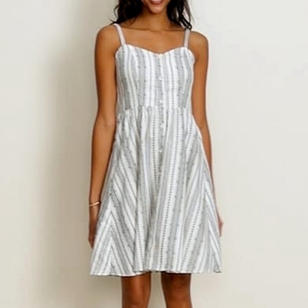 OLD NAVY summer Dress black & white Cami midi Sundress XL